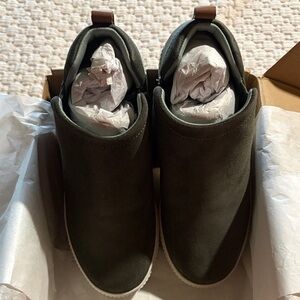 Ryka Vera 2 Casual Side Zip Boots Green Suede